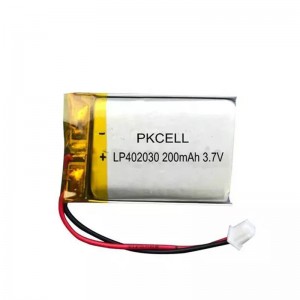 LP402030 200mah 3.7v Rechargeable Lithium Polymer Battery