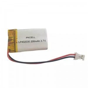 LP402030 200mah 3.7v Rechargeable Lithium Polymer Battery
