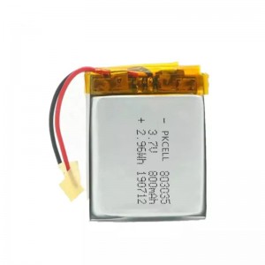 LP803035 800mah 3.7v batterie rechargeable au lithium polymère pour GPS