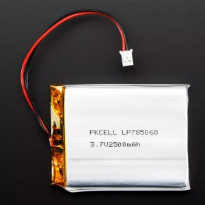 LP785060 2500mah 3.7v Rechargeable Lithium Polymer Battery UN38.3 Certificate Customized