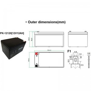 Sealed Lead Acid Battery PK12120-F2