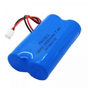 ICR18650 7.4v 2600mah Lithium Ion Battery Rechargeable Battery Pack