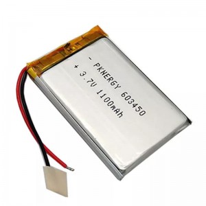 Vente chaude LP603450 1100mah 3.7v batterie rechargeable au lithium polymère