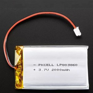 LP803860 2000mah 3.7v Rechargeable Lithium Polymer Battery for Eletrnic Tools