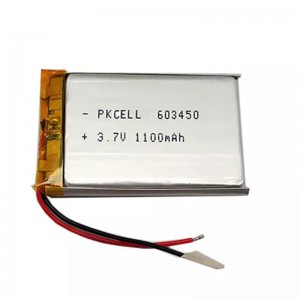 فروش داغ باتری لیتیوم پلیمری قابل شارژ LP603450 1100mah 3.7v