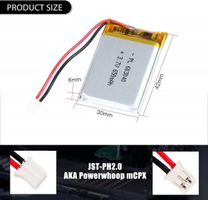 LP603040 650mah 3.7v Rechargeable Lithium Polymer Battery Wholesale Price Long Lifespan Lithium Polymer Battery