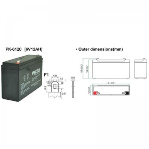 Batterie plomb-acide scellée PK6120