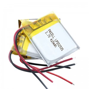 LP552535 420mah 3.7v Rechargeable Lithium Polymer Battery