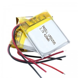 LP552535 420 mah 3.7v סוללת ליתיום פולימר נטענת