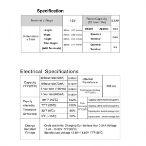 Sealed Lead Acid Battery PK1208