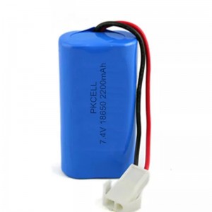 ICR18650 7.4v 2200mah Lithium Ion Battery Rechargeable Battery Pack