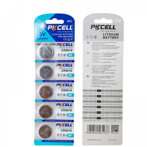 Bateria tipo botão de lítio PKCELL CR2016 3V 75mAh
