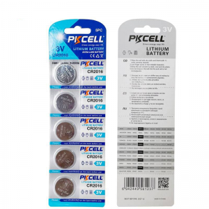 Batteria a bottone al litio PKCELL CR2016 3V 75mAh