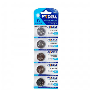 PKCELL CR2025 3V 150mAh लिथियम बटन सेल बैटरी