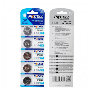 PKCELL CR2025 3V 150mAh סוללת ליתיום כפתור