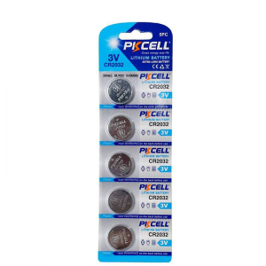 PKCELL CR2032 3V 210mAh लिथियम बटन सेल बैटरी